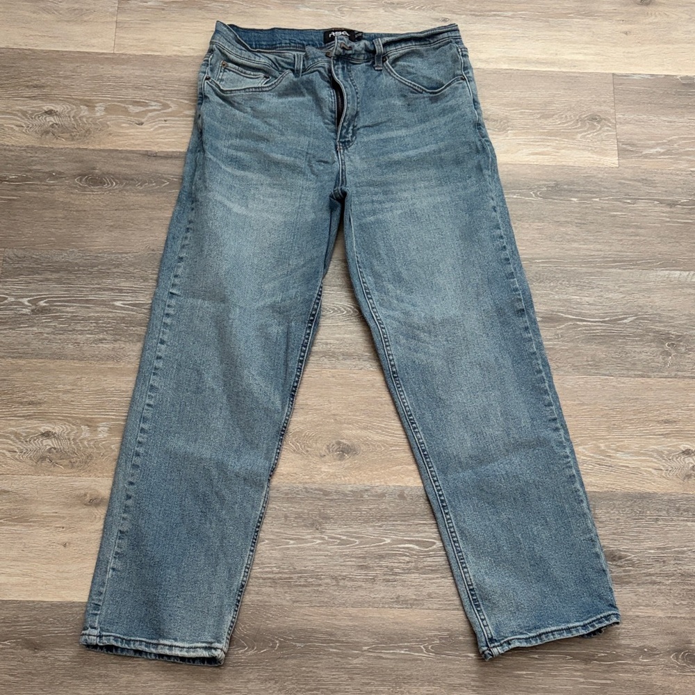 RSQ Men's Straight Leg Denim Jeans in Light Blue